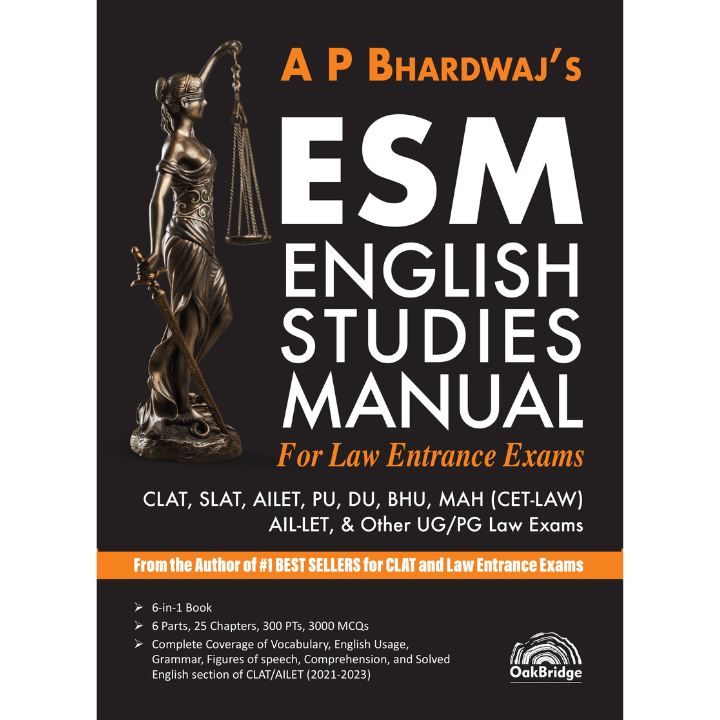 ESM English Studies Manual for Law Entrance Exams CLAT 2024